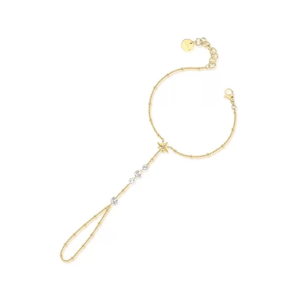 Brosway Gold Chant Bracelet with Finger Chain New with Tags